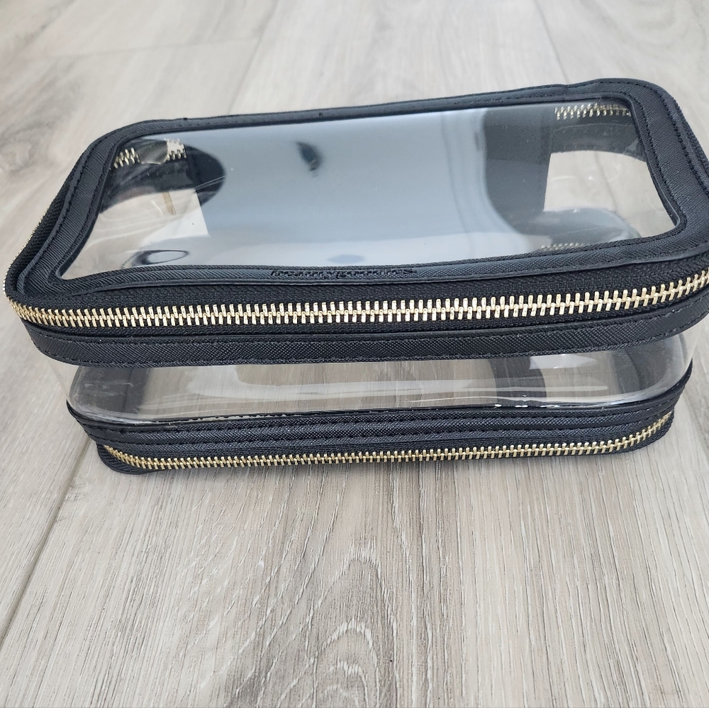 Clear Make Up Bag with Black Trim (New)